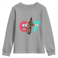 Bigfoot Six Seven Meme Youth Sweatshirt 67 Viral Gen Alpha Slang Gift - Wonder Print Shop