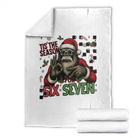 Funny Bigfoot Santa Tis The Season For Six Seven Meme Throw Blanket Christmas Gift - Wonder Print Shop