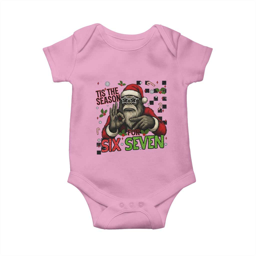 Funny Bigfoot Santa Tis The Season For Six Seven Meme Baby Onesie Christmas Gift - Wonder Print Shop