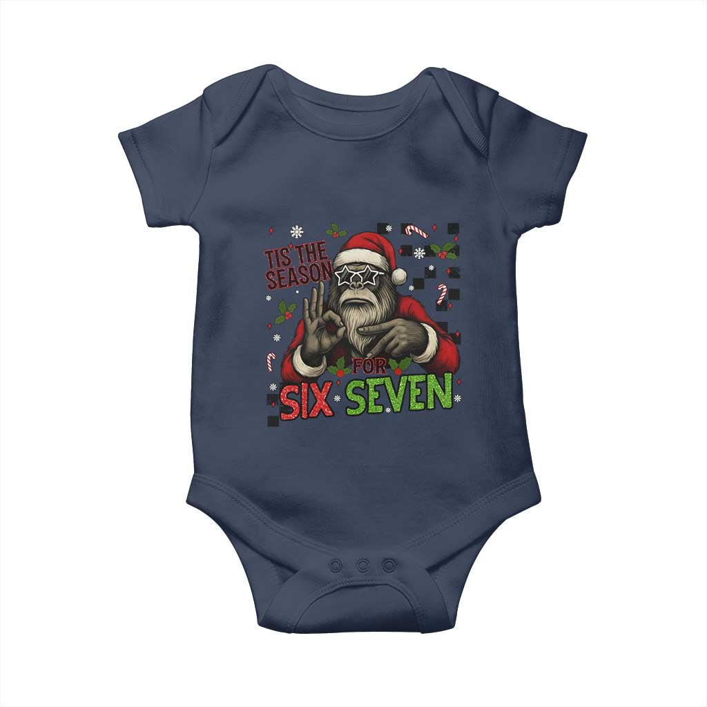 Funny Bigfoot Santa Tis The Season For Six Seven Meme Baby Onesie Christmas Gift - Wonder Print Shop