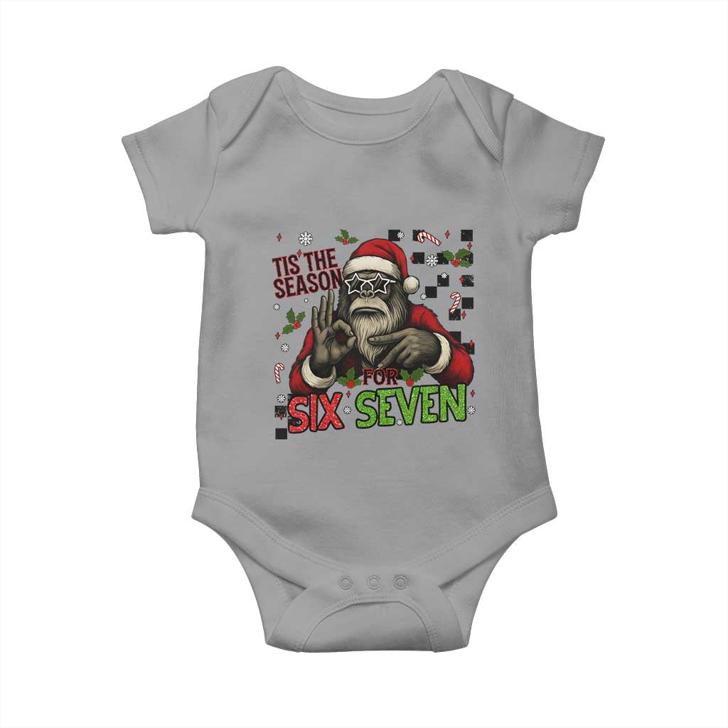 Funny Bigfoot Santa Tis The Season For Six Seven Meme Baby Onesie Christmas Gift - Wonder Print Shop