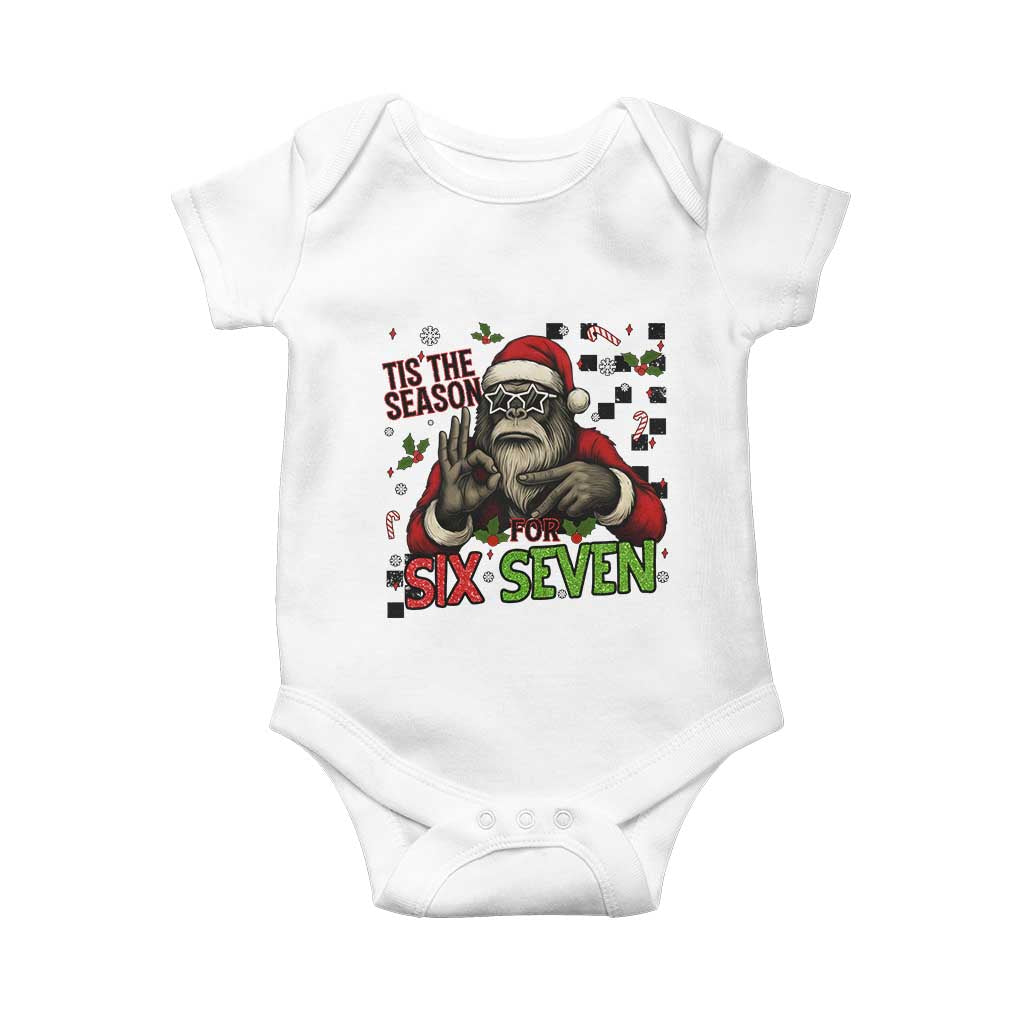 Funny Bigfoot Santa Tis The Season For Six Seven Meme Baby Onesie Christmas Gift - Wonder Print Shop