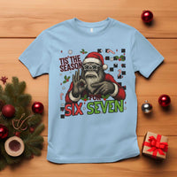 Funny Bigfoot Santa Tis The Season For Six Seven Meme T Shirt Christmas Gift - Wonder Print Shop