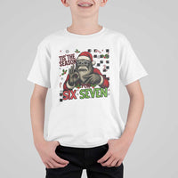 Funny Bigfoot Santa Tis The Season For Six Seven Meme T Shirt For Kid Christmas Gift - Wonder Print Shop