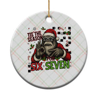 Funny Bigfoot Santa Tis The Season For Six Seven Meme Ceramic Ornament Christmas Gift - Wonder Print Shop