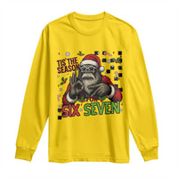 Funny Bigfoot Santa Tis The Season For Six Seven Meme Long Sleeve Shirt Christmas Gift - Wonder Print Shop