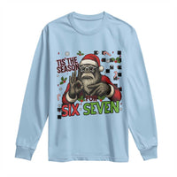 Funny Bigfoot Santa Tis The Season For Six Seven Meme Long Sleeve Shirt Christmas Gift - Wonder Print Shop