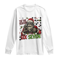 Funny Bigfoot Santa Tis The Season For Six Seven Meme Long Sleeve Shirt Christmas Gift - Wonder Print Shop
