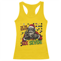Funny Bigfoot Santa Tis The Season For Six Seven Meme Racerback Tank Top Christmas Gift - Wonder Print Shop