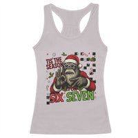Funny Bigfoot Santa Tis The Season For Six Seven Meme Racerback Tank Top Christmas Gift - Wonder Print Shop