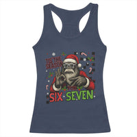 Funny Bigfoot Santa Tis The Season For Six Seven Meme Racerback Tank Top Christmas Gift - Wonder Print Shop