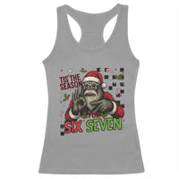 Funny Bigfoot Santa Tis The Season For Six Seven Meme Racerback Tank Top Christmas Gift - Wonder Print Shop