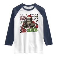 Funny Bigfoot Santa Tis The Season For Six Seven Meme Raglan Shirt Christmas Gift - Wonder Print Shop