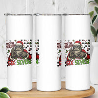 Funny Bigfoot Santa Tis The Season For Six Seven Meme Skinny Tumbler Christmas Gift - Wonder Print Shop