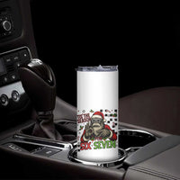 Funny Bigfoot Santa Tis The Season For Six Seven Meme Skinny Tumbler Christmas Gift - Wonder Print Shop