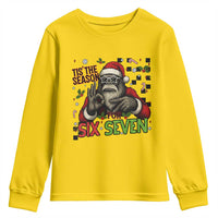 Funny Bigfoot Santa Tis The Season For Six Seven Meme Youth Sweatshirt Christmas Gift - Wonder Print Shop