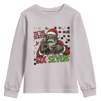 Funny Bigfoot Santa Tis The Season For Six Seven Meme Youth Sweatshirt Christmas Gift - Wonder Print Shop