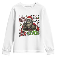Funny Bigfoot Santa Tis The Season For Six Seven Meme Youth Sweatshirt Christmas Gift - Wonder Print Shop