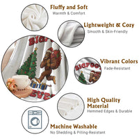Funny Bigfoot Santa Believes Six Seven Meme Throw Blanket Trendy Gen Z Xmas Gift - Wonder Print Shop