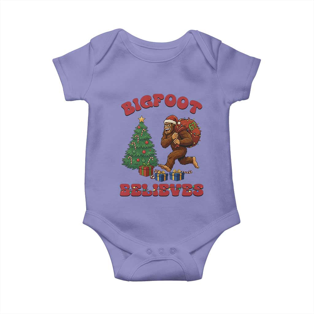 Funny Bigfoot Santa Believes Six Seven Meme Baby Onesie Trendy Gen Z Xmas Gift - Wonder Print Shop