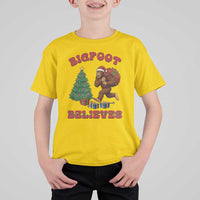 Funny Bigfoot Santa Believes Six Seven Meme T Shirt For Kid Trendy Gen Z Xmas Gift - Wonder Print Shop