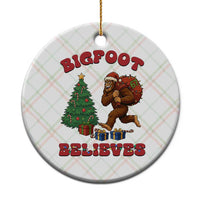 Funny Bigfoot Santa Believes Six Seven Meme Ceramic Ornament Trendy Gen Z Xmas Gift - Wonder Print Shop