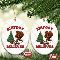 Funny Bigfoot Santa Believes Six Seven Meme Ceramic Ornament Trendy Gen Z Xmas Gift - Wonder Print Shop