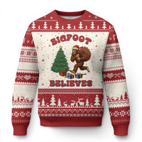 Funny Bigfoot Santa Believes Six Seven Meme Ugly Christmas Sweater Trendy Gen Z Xmas Gift - Wonder Print Shop