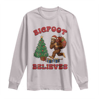 Funny Bigfoot Santa Believes Six Seven Meme Long Sleeve Shirt Trendy Gen Z Xmas Gift - Wonder Print Shop