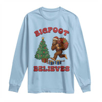 Funny Bigfoot Santa Believes Six Seven Meme Long Sleeve Shirt Trendy Gen Z Xmas Gift - Wonder Print Shop
