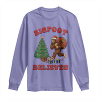 Funny Bigfoot Santa Believes Six Seven Meme Long Sleeve Shirt Trendy Gen Z Xmas Gift - Wonder Print Shop