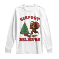 Funny Bigfoot Santa Believes Six Seven Meme Long Sleeve Shirt Trendy Gen Z Xmas Gift - Wonder Print Shop