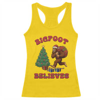 Funny Bigfoot Santa Believes Six Seven Meme Racerback Tank Top Trendy Gen Z Xmas Gift - Wonder Print Shop