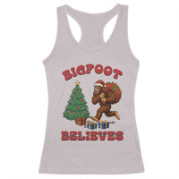 Funny Bigfoot Santa Believes Six Seven Meme Racerback Tank Top Trendy Gen Z Xmas Gift - Wonder Print Shop