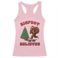 Funny Bigfoot Santa Believes Six Seven Meme Racerback Tank Top Trendy Gen Z Xmas Gift - Wonder Print Shop