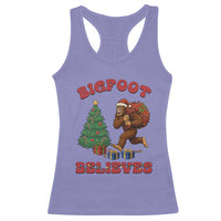 Funny Bigfoot Santa Believes Six Seven Meme Racerback Tank Top Trendy Gen Z Xmas Gift - Wonder Print Shop