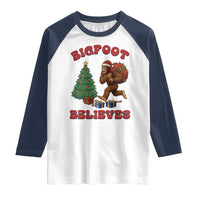 Funny Bigfoot Santa Believes Six Seven Meme Raglan Shirt Trendy Gen Z Xmas Gift - Wonder Print Shop