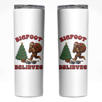 Funny Bigfoot Santa Believes Six Seven Meme Skinny Tumbler Trendy Gen Z Xmas Gift - Wonder Print Shop