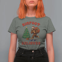Funny Bigfoot Santa Believes Six Seven Meme T Shirt For Women Trendy Gen Z Xmas Gift - Wonder Print Shop