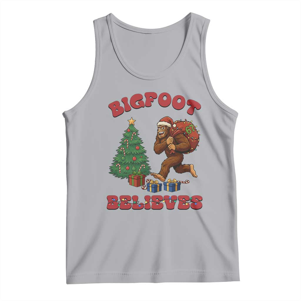 Funny Bigfoot Santa Believes Six Seven Meme Tank Top Trendy Gen Z Xmas Gift - Wonder Print Shop