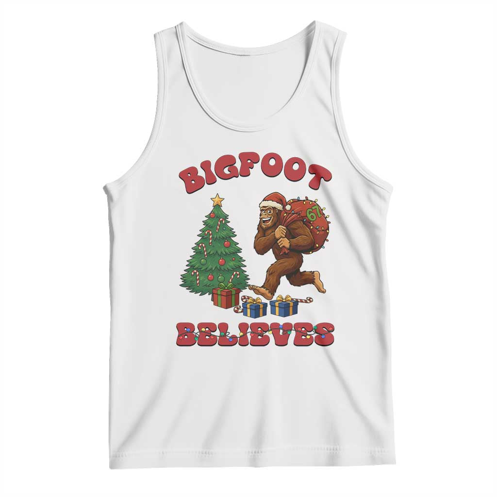 Funny Bigfoot Santa Believes Six Seven Meme Tank Top Trendy Gen Z Xmas Gift - Wonder Print Shop