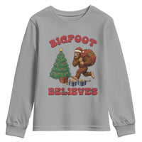 Funny Bigfoot Santa Believes Six Seven Meme Youth Sweatshirt Trendy Gen Z Xmas Gift - Wonder Print Shop