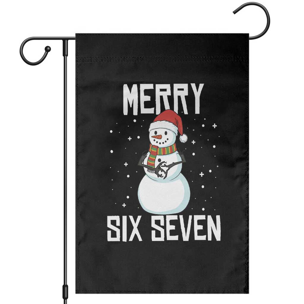 Funny Snowman Merry Six Seven Meme Garden Flag Christmas Trending 67 Gift - Wonder Print Shop