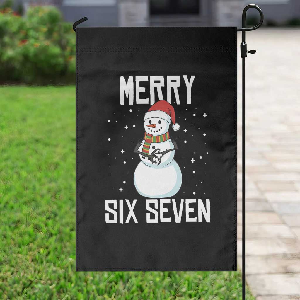 Funny Snowman Merry Six Seven Meme Garden Flag Christmas Trending 67 Gift - Wonder Print Shop