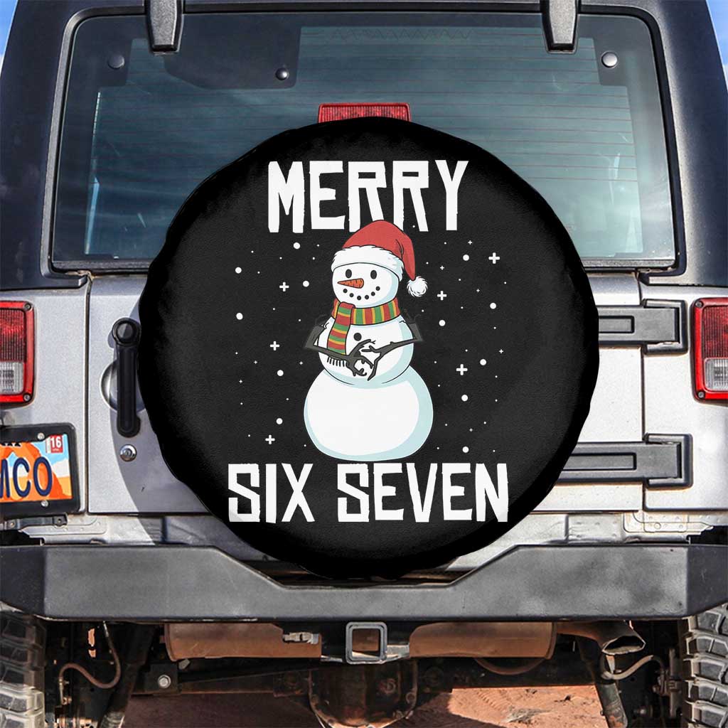 Funny Snowman Merry Six Seven Meme Spare Tire Cover Christmas Trending 67 Gift - Wonder Print Shop