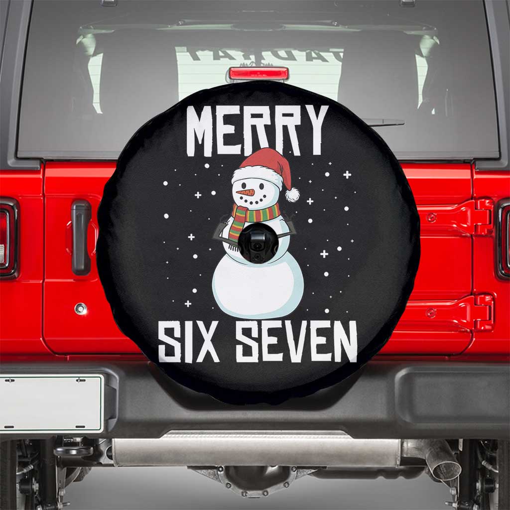Funny Snowman Merry Six Seven Meme Spare Tire Cover Christmas Trending 67 Gift - Wonder Print Shop