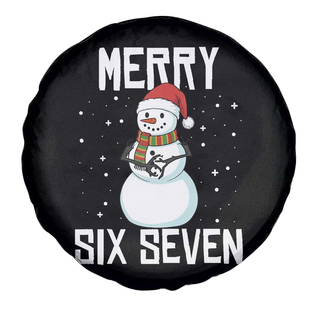 Funny Snowman Merry Six Seven Meme Spare Tire Cover Christmas Trending 67 Gift - Wonder Print Shop