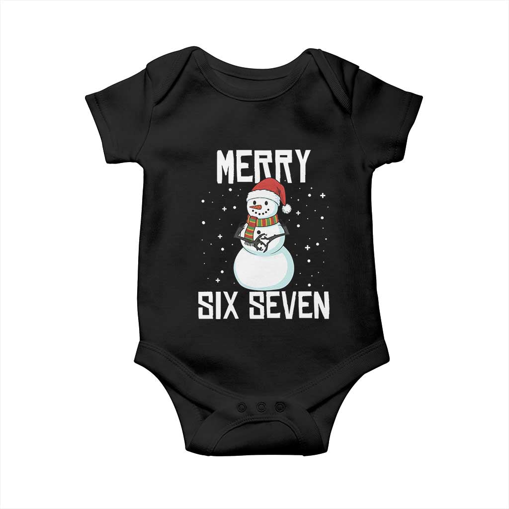 Funny Snowman Merry Six Seven Meme Baby Onesie Christmas Trending 67 Gift - Wonder Print Shop