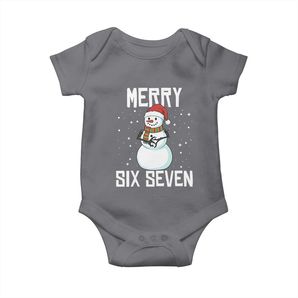 Funny Snowman Merry Six Seven Meme Baby Onesie Christmas Trending 67 Gift - Wonder Print Shop