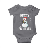 Funny Snowman Merry Six Seven Meme Baby Onesie Christmas Trending 67 Gift - Wonder Print Shop